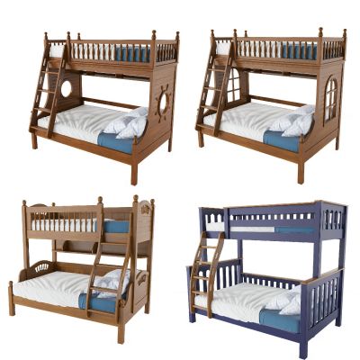 美式欧式实木上下床