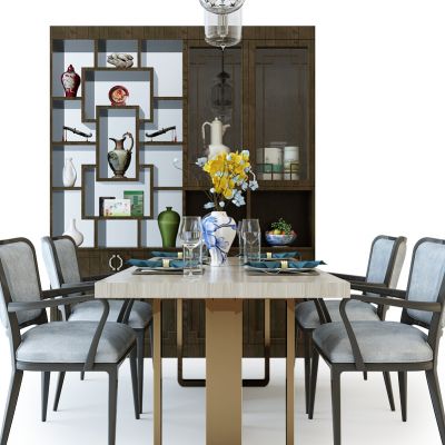 中式餐桌椅酒柜