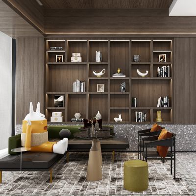 现代咖啡厅接待区