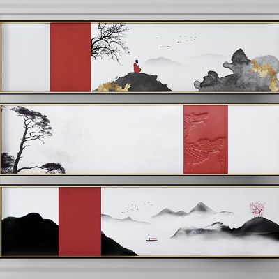 新中式水墨山水挂画