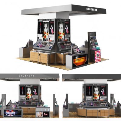 现代口红化妆品展柜