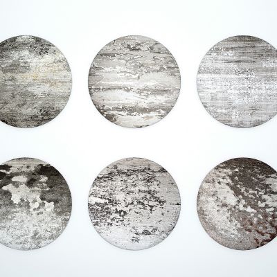 现代抽象圆形地毯