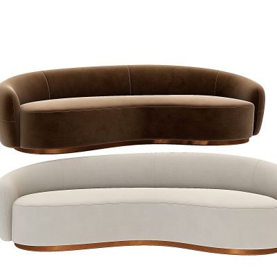 现代布艺半圆形沙发