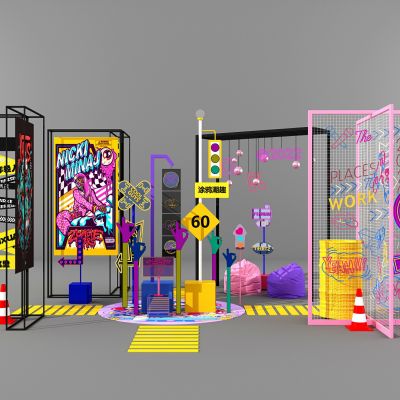 工业音乐主题美陈