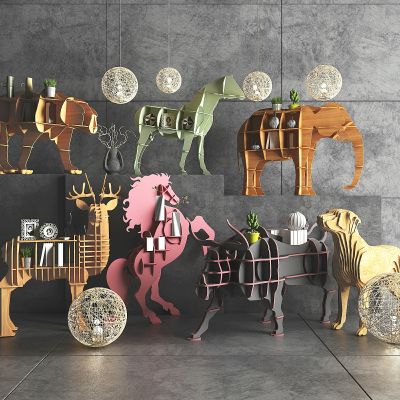 北欧卡通动物大象