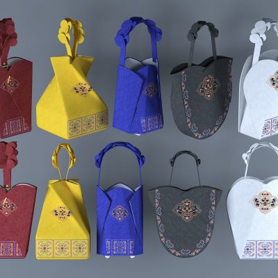 现代少数民族绣花手提包