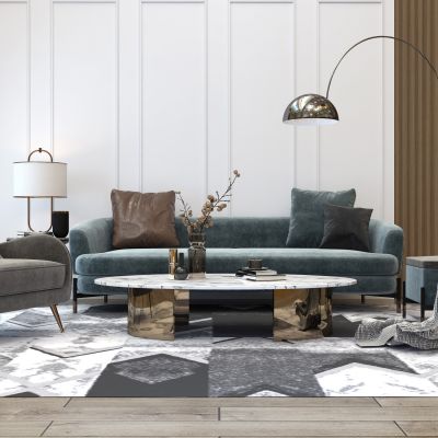 现代沙发茶几组合