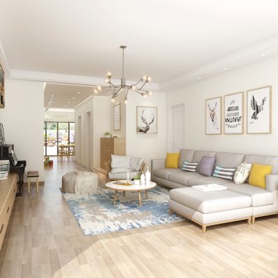 北欧现代客厅沙发