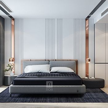 现代轻奢卧室双人床