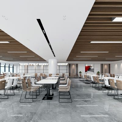 现代简约员工餐厅
