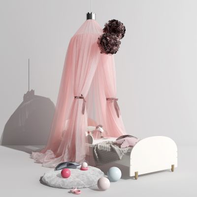 现代公主床布幔儿童床