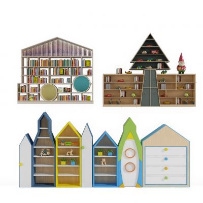 现代儿童卡通造型书柜
