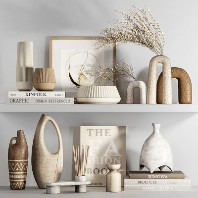 现代侘寂风饰品摆件组合