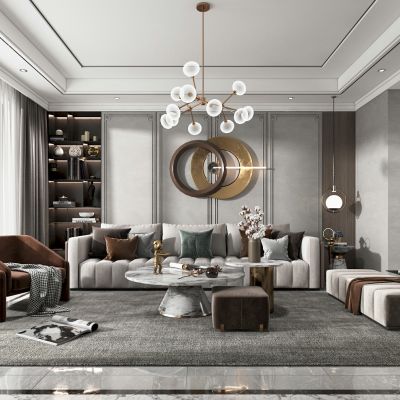 现代客厅餐厅