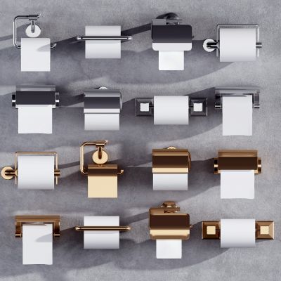 现代卫生间金属抽纸盒