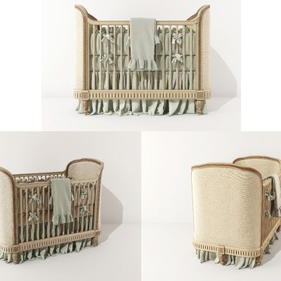 欧式布艺婴儿床