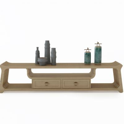 中式实木电视柜