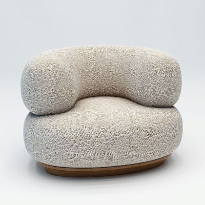 现代绒布单人异形沙发