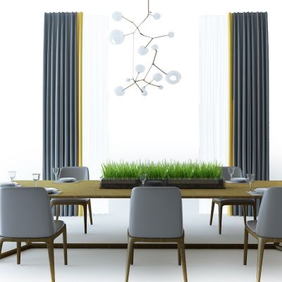 现代餐桌椅组合