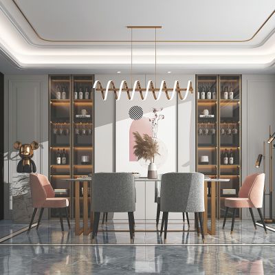 现代餐厅餐桌椅