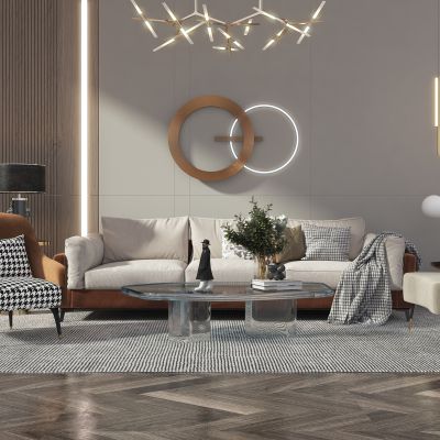 现代沙发茶几组合