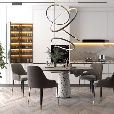 现代餐厅餐桌椅