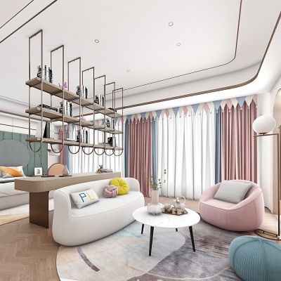 现代卧室女孩房