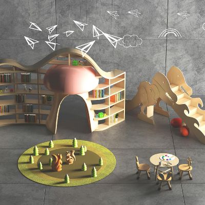 北欧儿童卡通书架书架