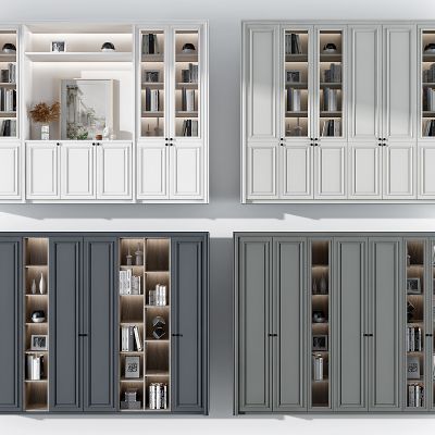 美式欧式风格书柜