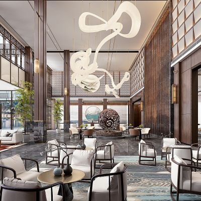 新中式酒店大堂