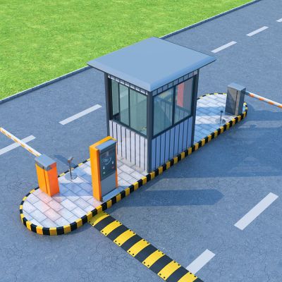 现代保安亭拦车杆