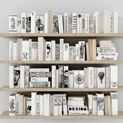 现代黑白复古书本书籍