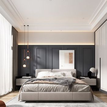 现代卧室双人床