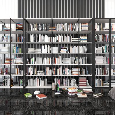 现代书架书柜书籍书本