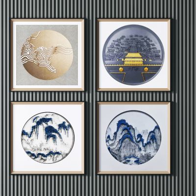 新中式山水装饰画