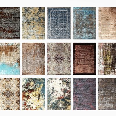 欧式现代抽象地毯组合