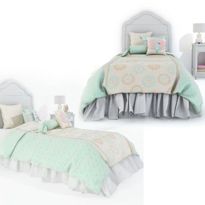 欧式美式布艺儿童床