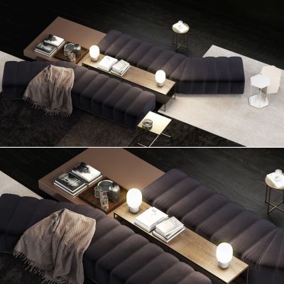 现代沙发凳茶几组合