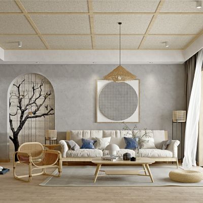 北欧日式自然风民宿客厅