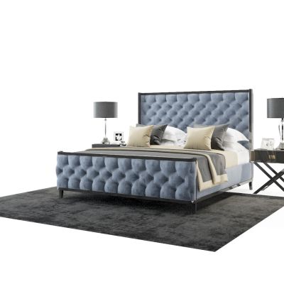 简欧布艺双人床