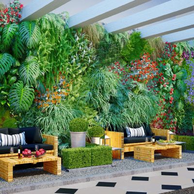 现代植物墙