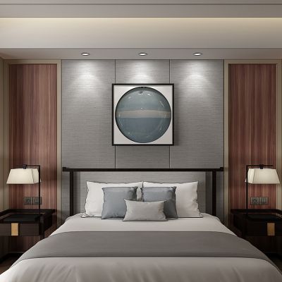 中式床床头柜卧室