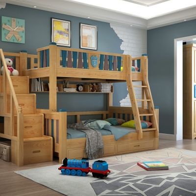 北欧原木上下铺儿童床