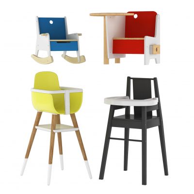 北欧儿童摇椅餐椅