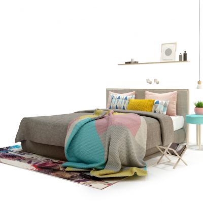 现代家居现代床