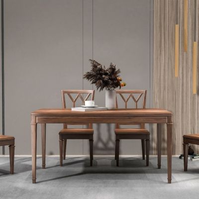 美式实木餐桌椅