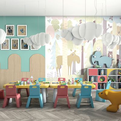 现代幼儿园儿童桌椅玩具