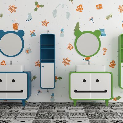 现代儿童浴室柜