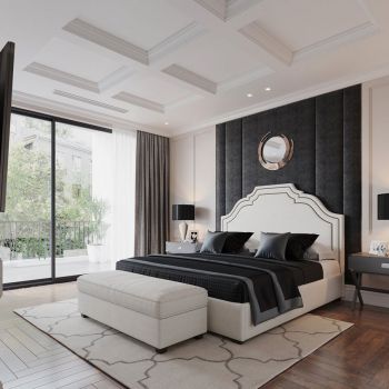 简欧卧室双人床