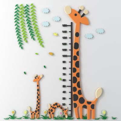 现代儿童长颈鹿身高贴